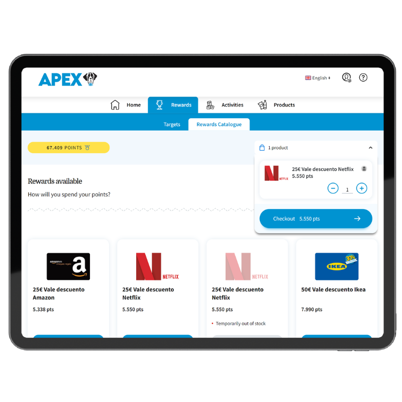 Apex Loyalty Built-In Rewards Catalog